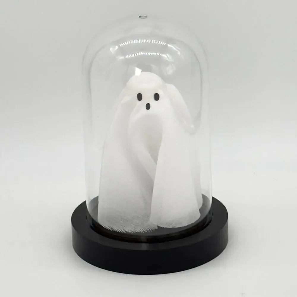 Pottery Barn Ghost Cloche Light Up Halloween Decor NEW